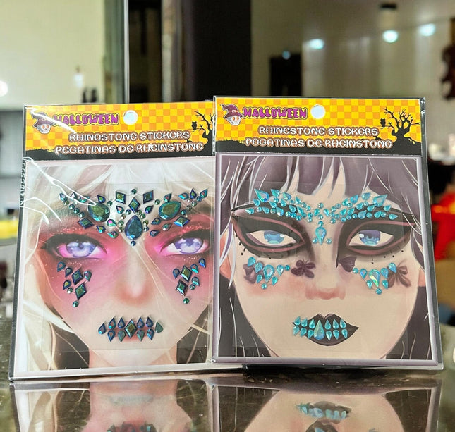 12 Stickers Pedreria Halloween Infantil $6 c/u