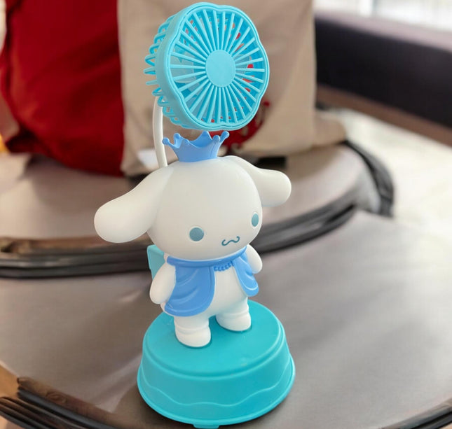 Ventilador Cinamorrol con Figura 3D y Sacpauntas