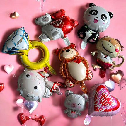 10 Globos de Figuras San Valentin $3.5 c/u