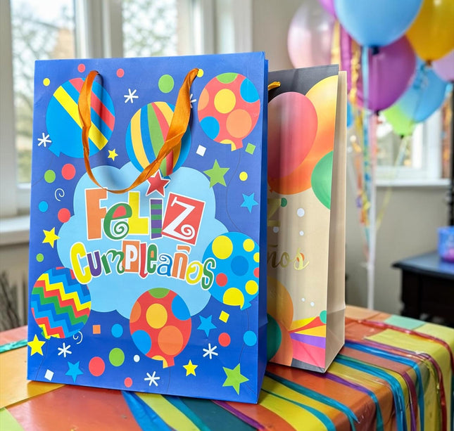 12 Maxi Bolsa para Regalo Feliz Cumpleaños 41cm*30cm*12cm $16 c/u