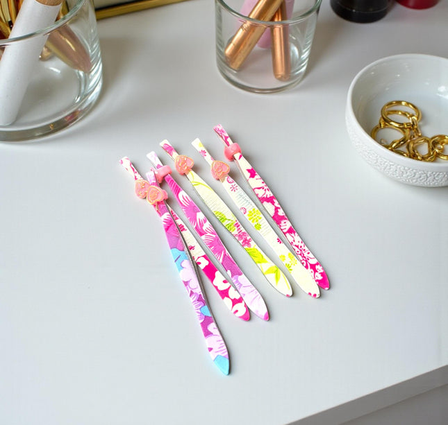 12  Pincitas para Depilar Decoradas $2.6 c/u