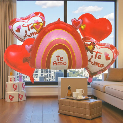 3 Sets 5 Globos Te amo  "San Valentin" $29 c/u