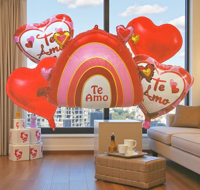 3 Sets 5 Globos Te amo  "San Valentin" $29 c/u