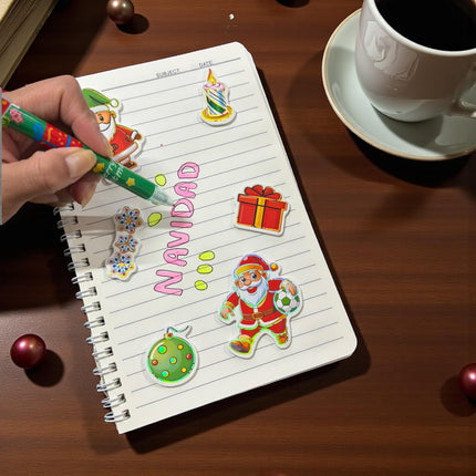 48 Lapiceros Multitintas Santa Navideños $7.82 c/u