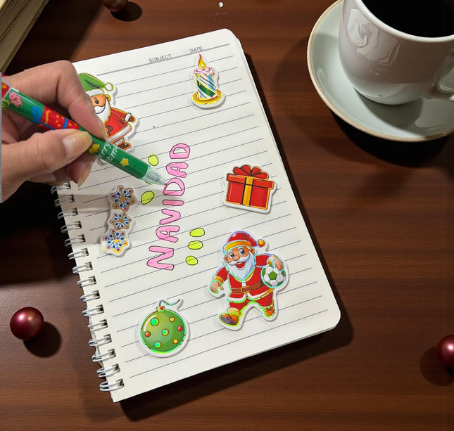 48 Lapiceros Multitintas Santa Navideños $7.82 c/u