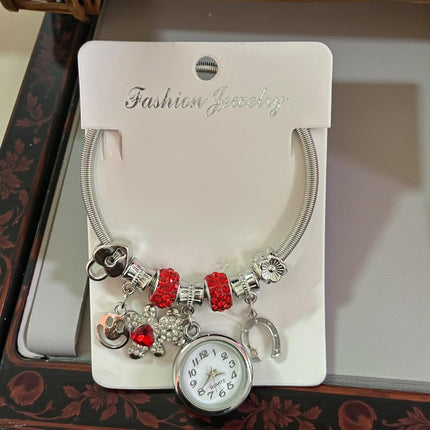 12 Pulseras Pandoras San Valentin con Reloj $37 c/u