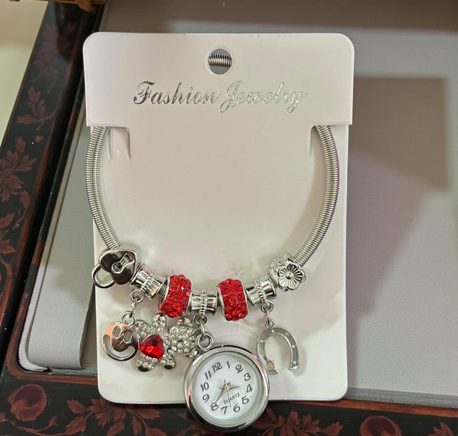 12 Pulseras Pandoras San Valentin con Reloj $37 c/u