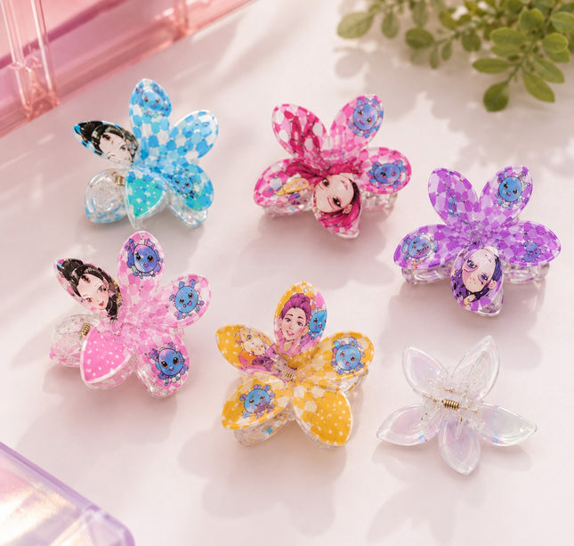 12 Pinzas Hawainas Guerreras K-Pop Mini $4 c/u