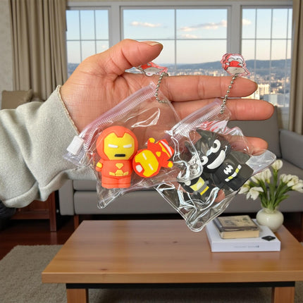 12 Dúos Gomas y Sacapuntas Superheroés $9.5 c/u