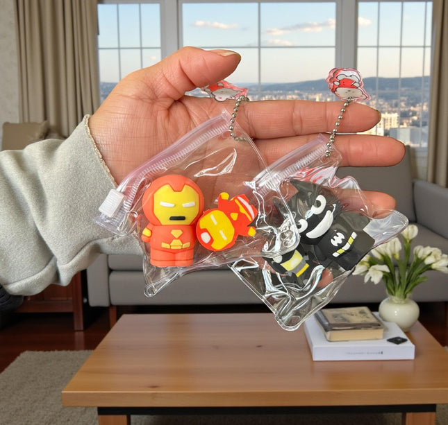 12 Dúos Gomas y Sacapuntas Superheroés $9.5 c/u