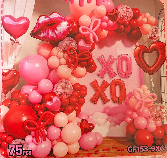 Sets Globos (73 piezas) San Valentin Colores y Formas combinadas