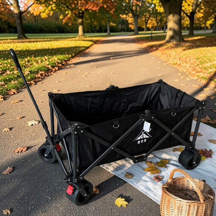 Carrito Utilitario Plegable de Doble Nivel con Toldo Protector y Mesa