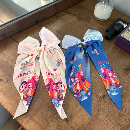 12 Moños Guerreras K-Pop Coquette Satinados Grandes $9.5 c/u