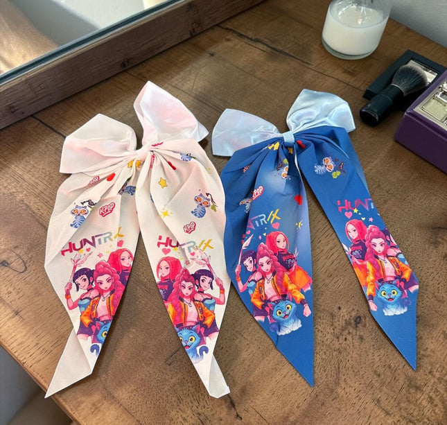12 Moños Guerreras K-Pop Coquette Satinados Grandes $9.5 c/u