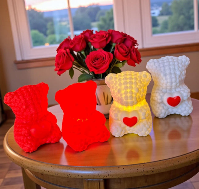 12 Ositos Linternas Rojos/Blancos $16.5 c/u