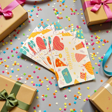 120 Tarjetas "Feliz Cumpleaños" Regalos $1.3 c/u