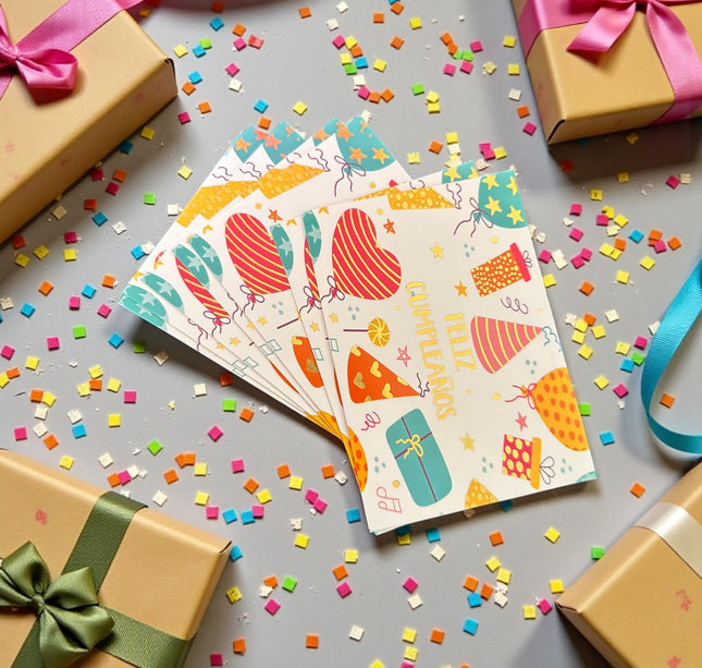 120 Tarjetas "Feliz Cumpleaños" Regalos $1.3 c/u