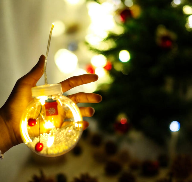 Luces Led colgantes Navideñas en forma de esfera