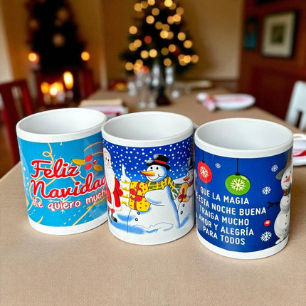 3 Taza Navidad Decorada $26 c/u