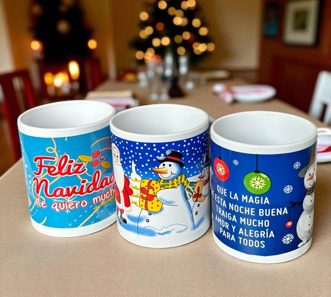 3 Taza Navidad Decorada $26 c/u