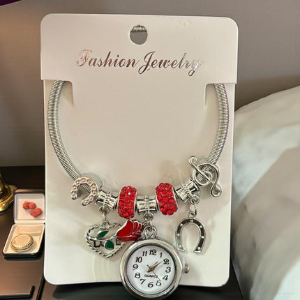 12 Pulseras Pandoras San Valentin con Reloj $37 c/u