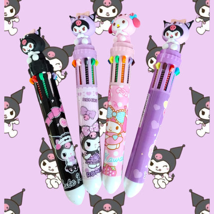 36 Lapiceros multitintas Sanrio $11 c/u