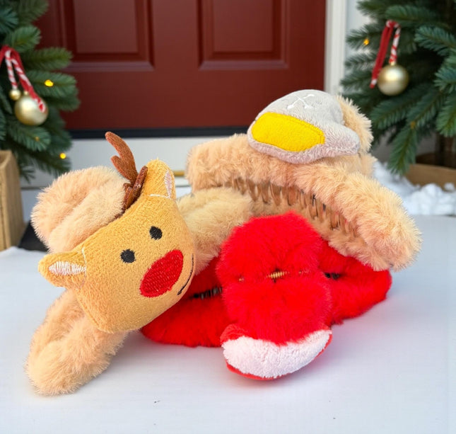 12 Pinzas Navideñas Peluche 3D $15. c/u