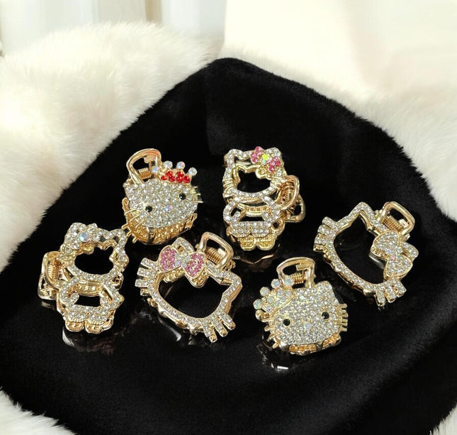 12 Mini Pinzas Kitty Pedreria $8 c/u