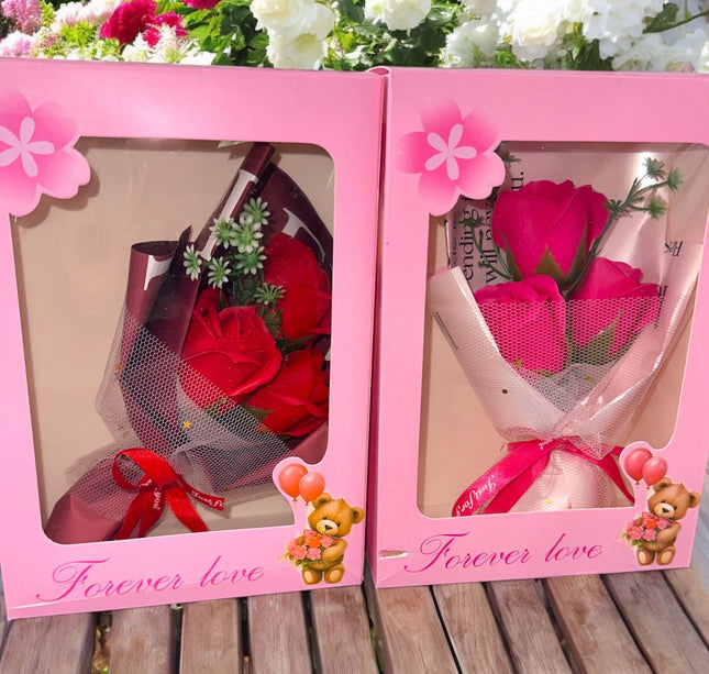 3 Caja con Rosas Jabón Regalo Día del Amor $85 c/u