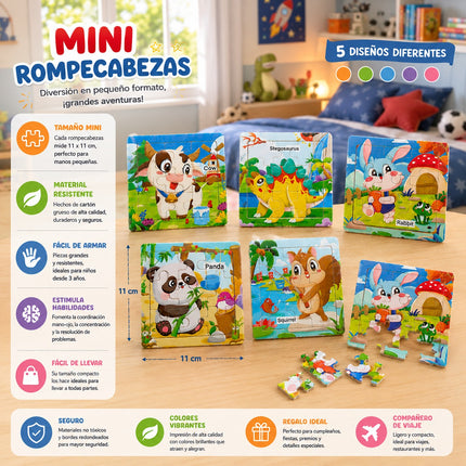 10 Rompecabezas Cuadrado Didactico Animalitos Hermosos $10 c/u