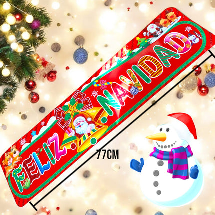 6 Letrero Feliz Navidad 80 centimetros $17.8 c/u