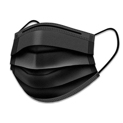 Caja con 50 piezas de Cubrebocas Negro Para Adulto