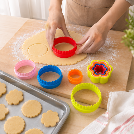 Exclusivo Tienda en linea 💥💎5 Sets de5 Cortadores Tamaños para Galletas Circular/Flor $16 c/u