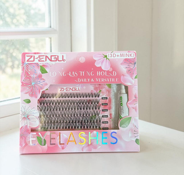 3 Sets de Pestañas Postizas Individuales con Pegamento $50 c/u