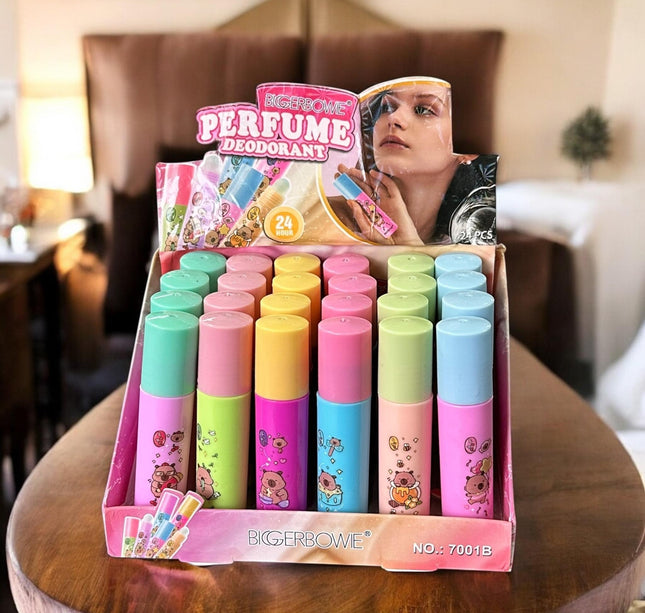 24 Perfume en Roll On Capibaras $10.5 c/u