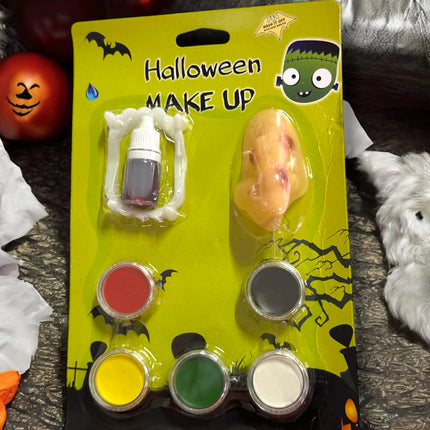 6 SETS PINTURAS MAQUILLAJE HALLOWEEN $29 C/U