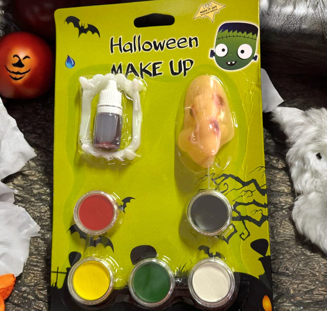 6 SETS PINTURAS MAQUILLAJE HALLOWEEN $29 C/U