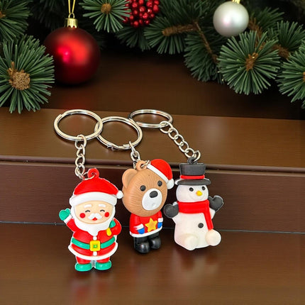 12 Llaveros Navideños Figuras 3D $4.9 c/u