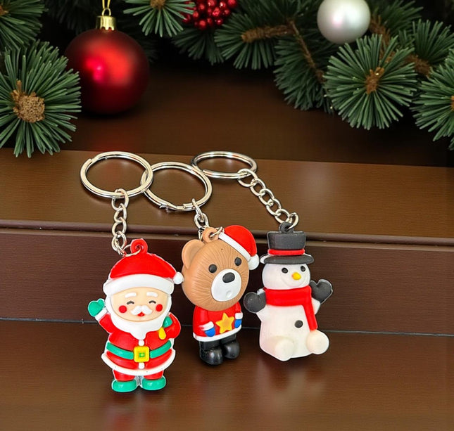 12 Llaveros Navideños Figuras 3D $4.9 c/u
