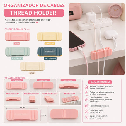 12 Organizadores De Cables Para Casa/Oficina $3.62 c/u