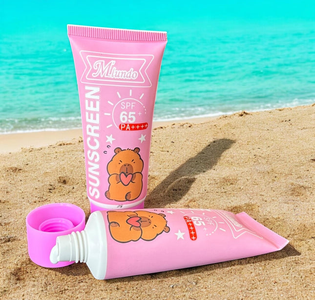 24 Cremas con Protector Solar Capibaras  $9.8 c/u
