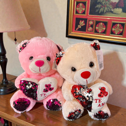 Oso de Peluche "Te Amo" Lentejuela