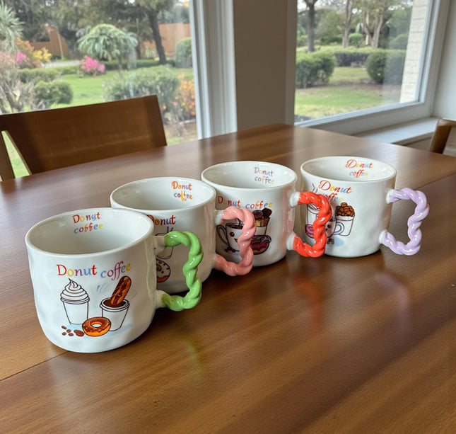 3 Taza Mango Corazon Colores $32 c/u