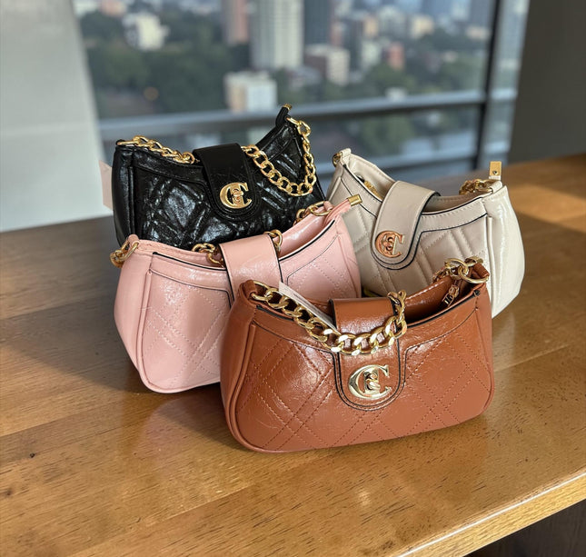 Bolso de Mujer "C" Dorado Colores