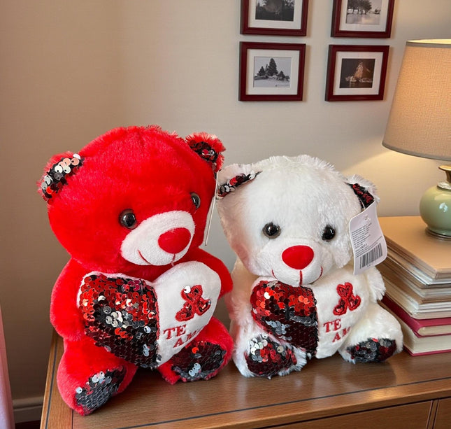 Oso de Peluche "Te Amo" Lentejuela