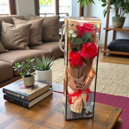 Ramo Vintage de Rosas de Jabon en caja de Regalo