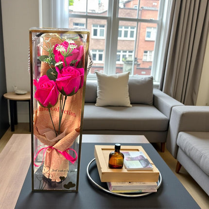 Ramo Vintage de Rosas de Jabon en caja de Regalo