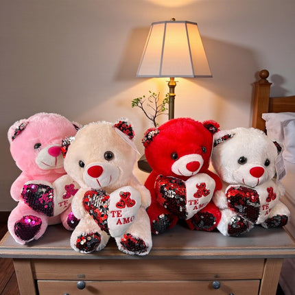 Oso de Peluche "Te Amo" Lentejuela