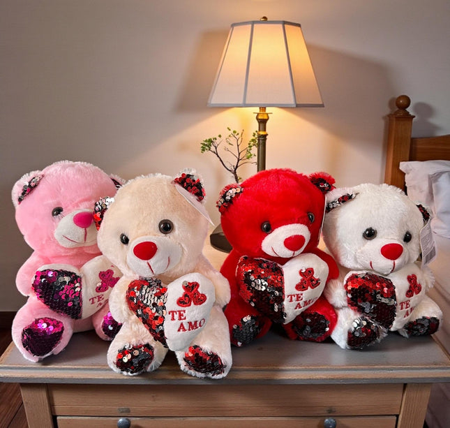 Oso de Peluche "Te Amo" Lentejuela