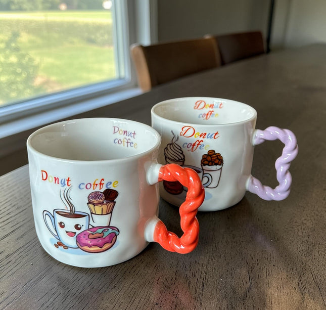 3 Taza Mango Corazon Colores $32 c/u